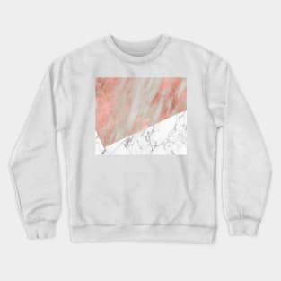 Rose gold marble - carrara Crewneck Sweatshirt